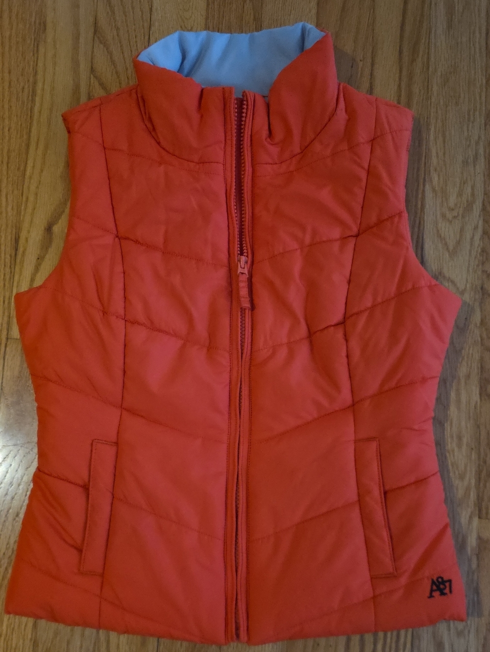 Aeropostale Quilted Orange Puffer Vest